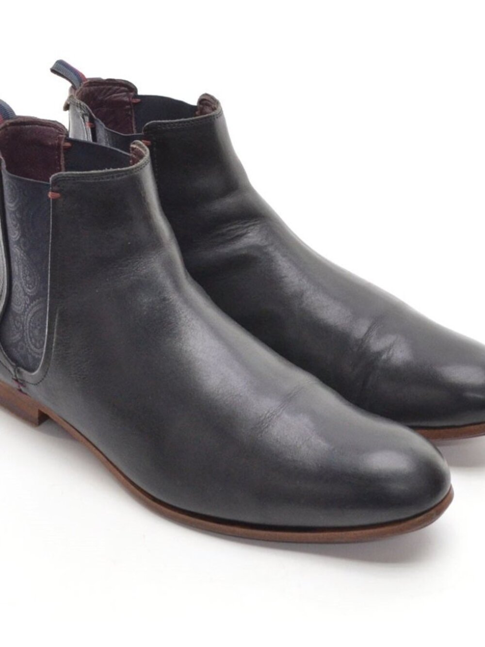 Men Ted Baker Whron Black Leather Chelsea Boot 43
